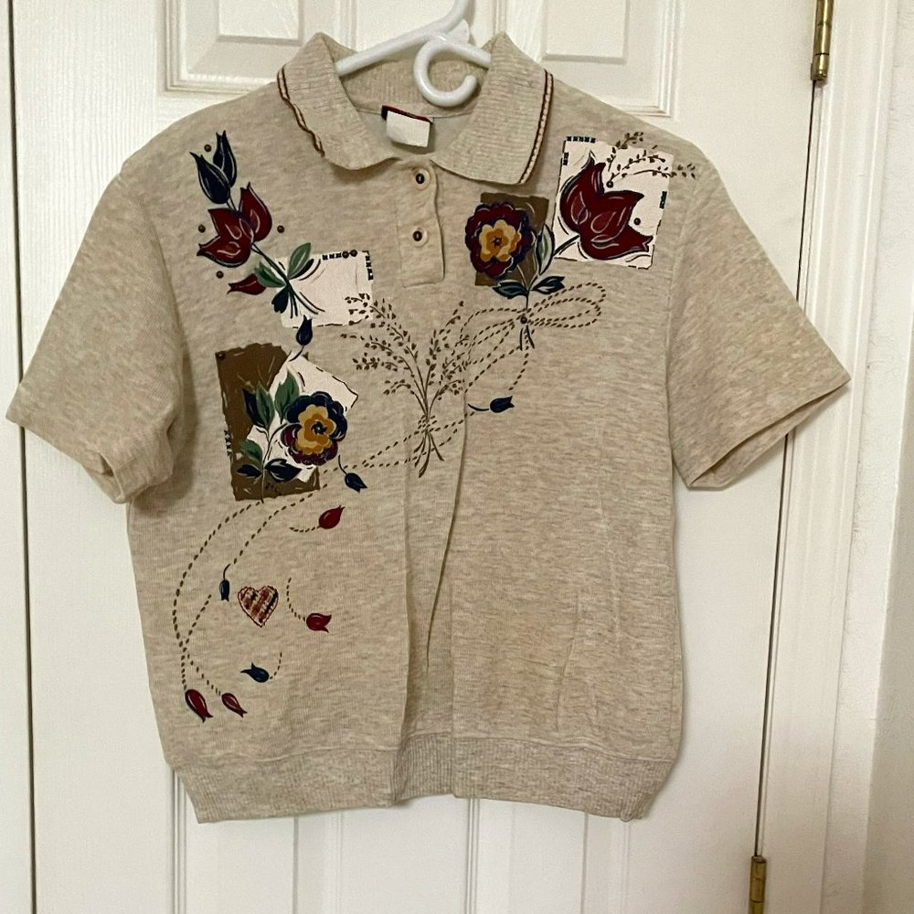 Vintage Teddi Sport Short Sleeve Sweater